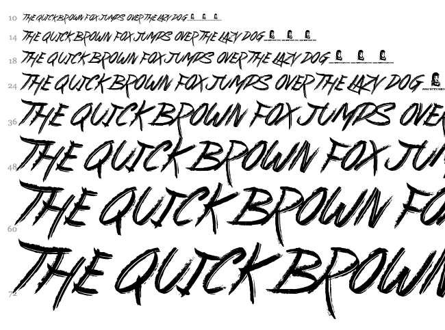Suburban Legends font waterfall